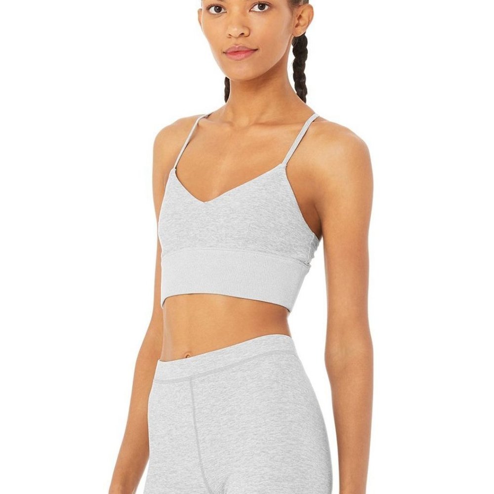 Alo Zinc Heather Sports Bra